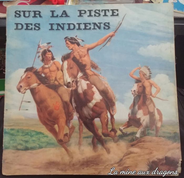 Sur la piste des indiens Album Chocolaterie COOP 1976 Chromos sticker rare