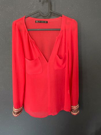 Blouse en voile poignets bijoux