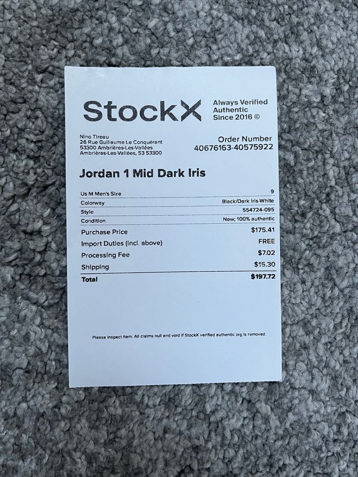 Jordan 1 Mid dark iris - photo numéro 6