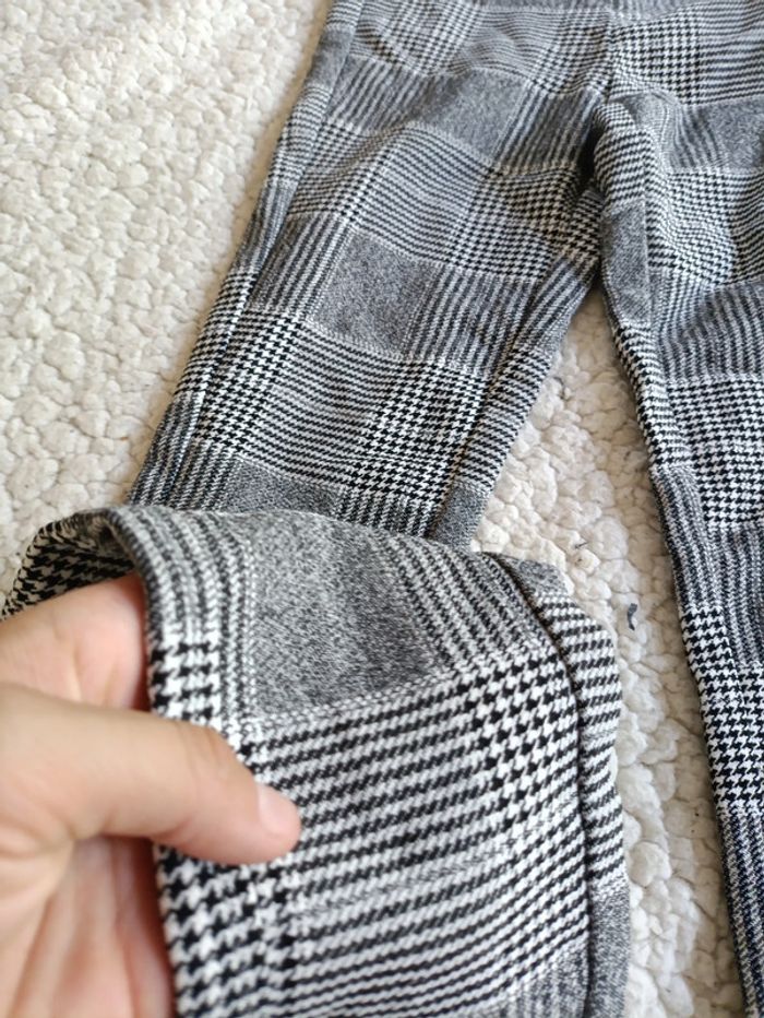 NEUF Legging motif pied-de-poule noir et blanc T34 - photo numéro 3