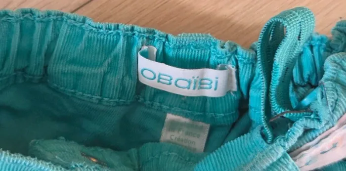 Pantalon velours fille marque Obaibi - photo numéro 3