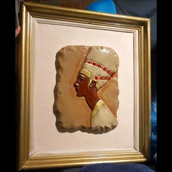 Tableau buste Néfertiti, en relief