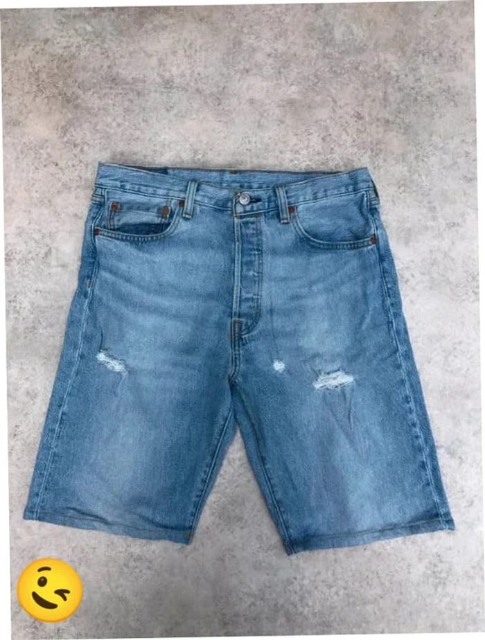 Short Levi's 501 W33 FR42 Bleu Femme Women #SHO17 - photo numéro 2