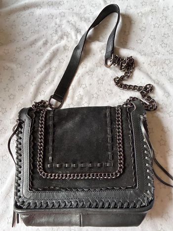 Sac à main noir chaîne Zara