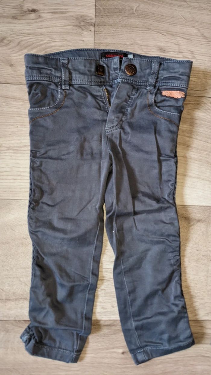 Jean slim gris foncé Catimini 12-18 Mois - photo numéro 3