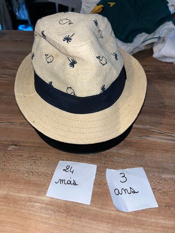 Chapeau paille 24 mois