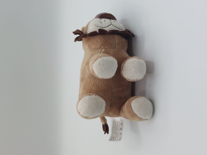 Peluche doudou lion beige marron blanc ZEEMAN gris 18 cm hors queue TBE - photo numéro 6