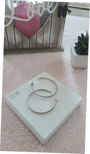 Boucles d’oreilles argentées, élégantes et modernes