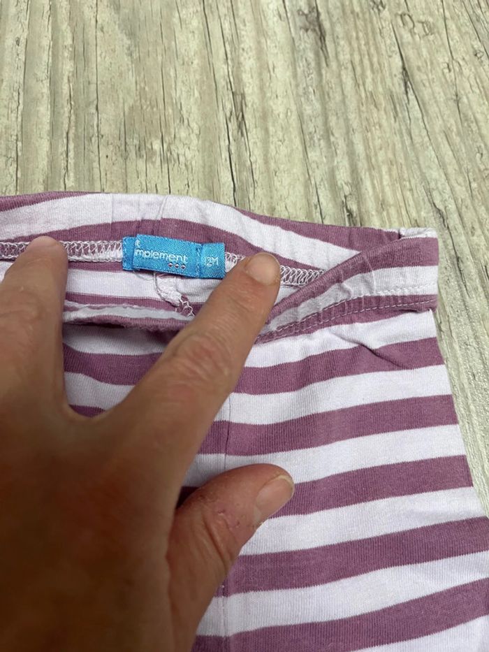 Legging à rayures tout simplement taille 12 mois - photo numéro 3