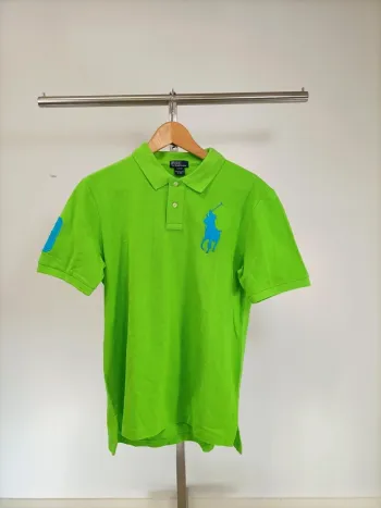 Polo Ralph Lauren - Vert Flash - Ecusson bleu - taille XL - 100% coton