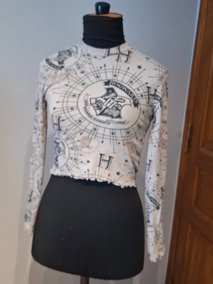 Tee-shirt crop top Harry Potter by H&M 12/14 ans