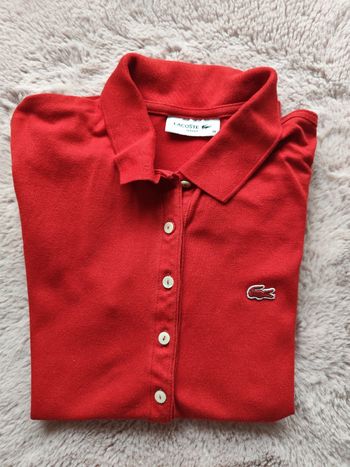 Polo Lacoste rouge femme