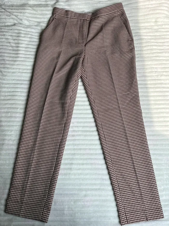 Pantalon droit à carreaux h&m