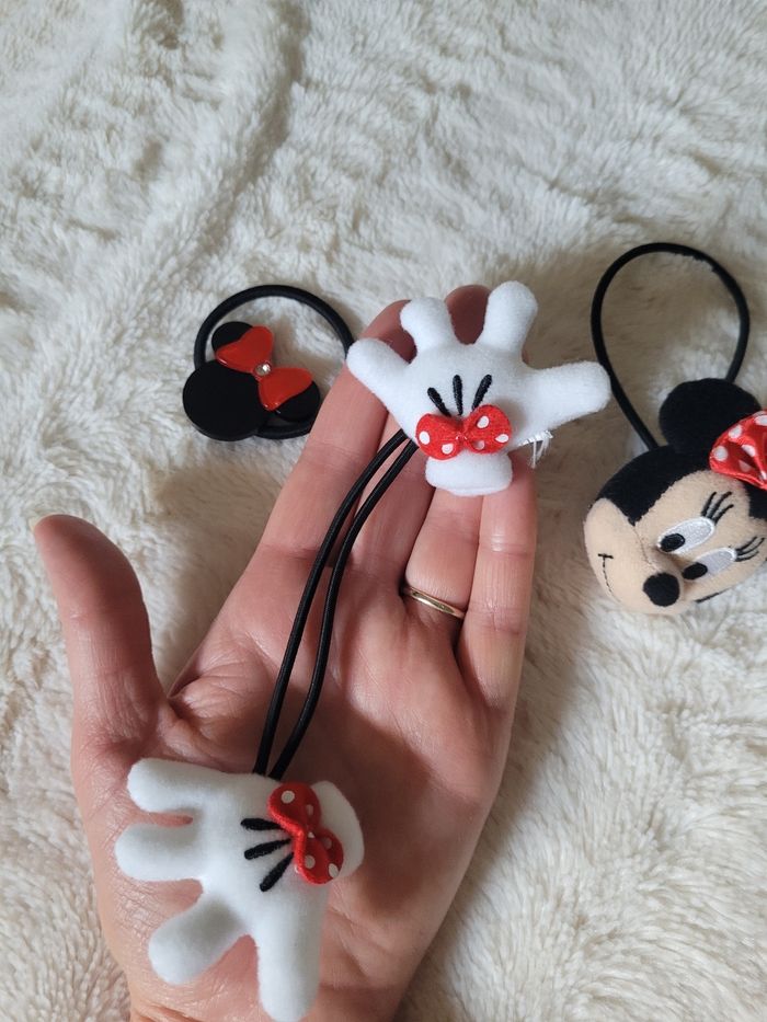 Lot 3 élastiques / accessoires à cheveux minnie - photo numéro 3