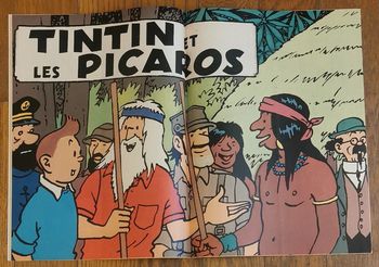 Ancien magazine Nouveau Tintin n°32 avec poster Tintin et les picaros 1976 vintage