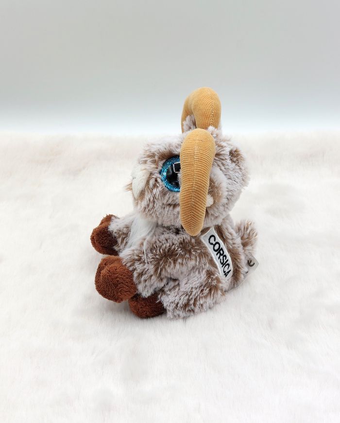 Corsica peluche doudou mini bouquetin marron chiné blanc entre ciel et mer Corse - photo numéro 2