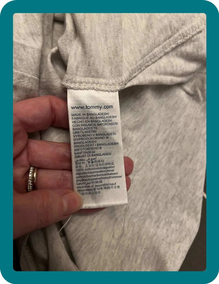 T-shirt manches longues col V généreux S -Tommy Hilfiger - photo numéro 6