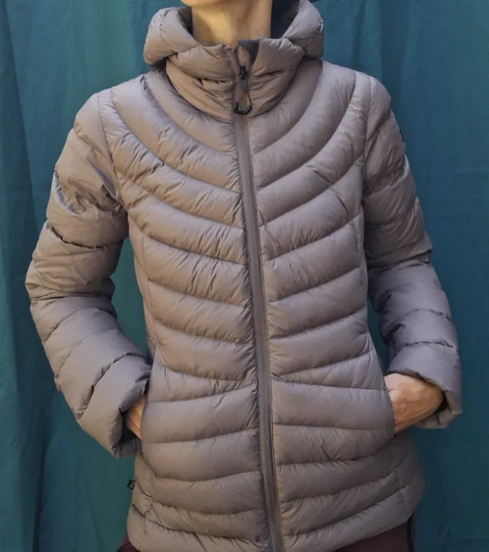Doudoune à capuche en duvet de trek montagne MT500 -10 °C Femme forclaz S EUR