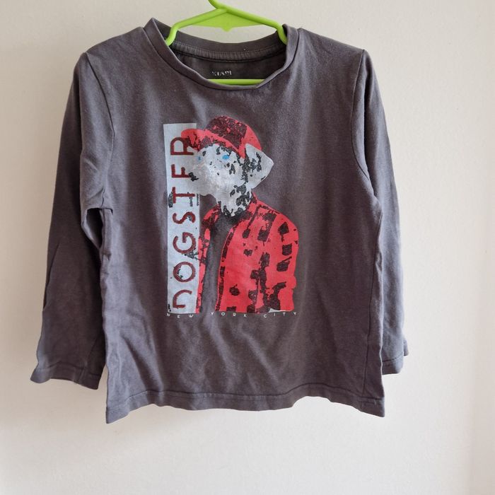 4 ans tee-shirt kaki marron avec.chien