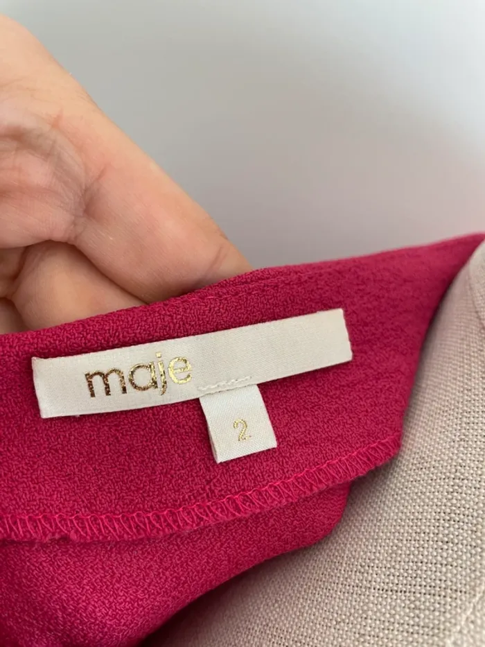 Robe fuchsia framboise Maje T.2 - photo numéro 6