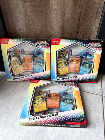 Pokémon 3 Coffret Poster Évolutions Prismatiques – EV 8.5 écarlate et violet neuf scellé fr