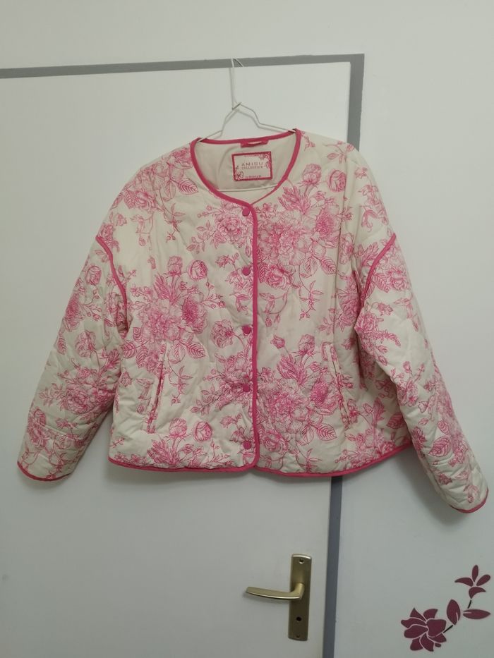 Veste matelassée fleurie taille 40 - photo numéro 2