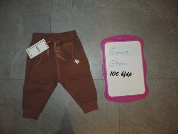 pantalon gémo taille 6 mois neuf