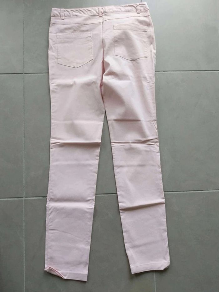 Pantalon  rose clair  extensible T38 - photo numéro 5