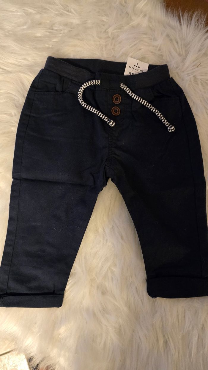 Neufs (non portés) 💙🤩.ensemble teeshirt mc et pantalon 18mois garçon 🤩💙 - photo numéro 4