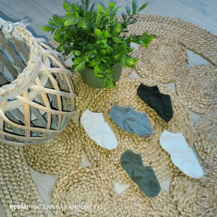 🧦🌿 Lot x5 paires de socquettes – Taille 16–18 – 9 à 12 mois – Boutique Indépendante