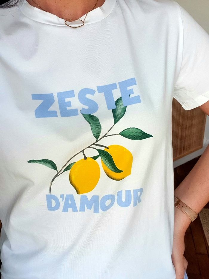 T-shirt Zeste d'amour citrons Taille S - photo numéro 4