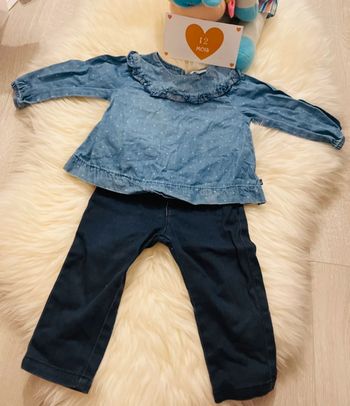 12 mois - ensemble blouse et pantalon