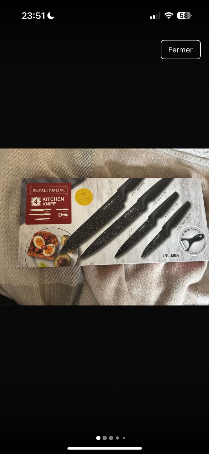 Coffret couteaux de cuisine