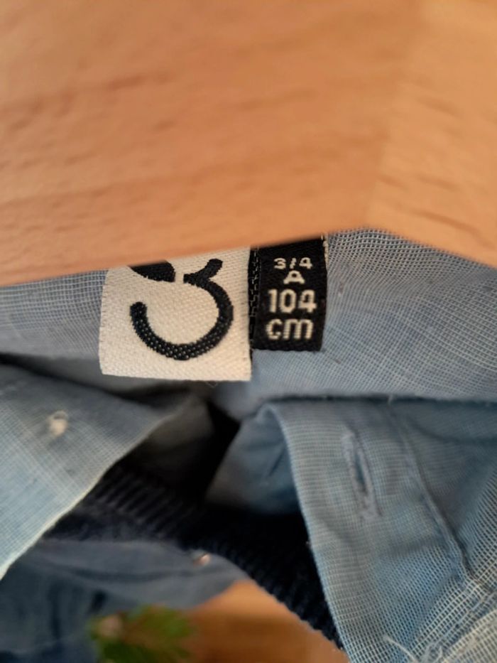 Pull col chemise intégré 4 ans bon état 3 pommes - photo numéro 3