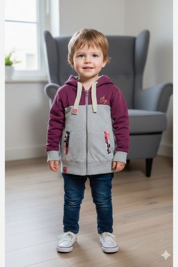 J & Joy gilet zippé enfant multicolore