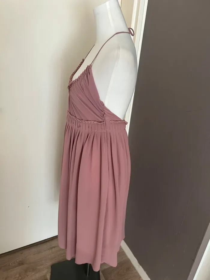 Adolfo Dominguez robe été rose poudré nude femme, taille 36 - photo numéro 2