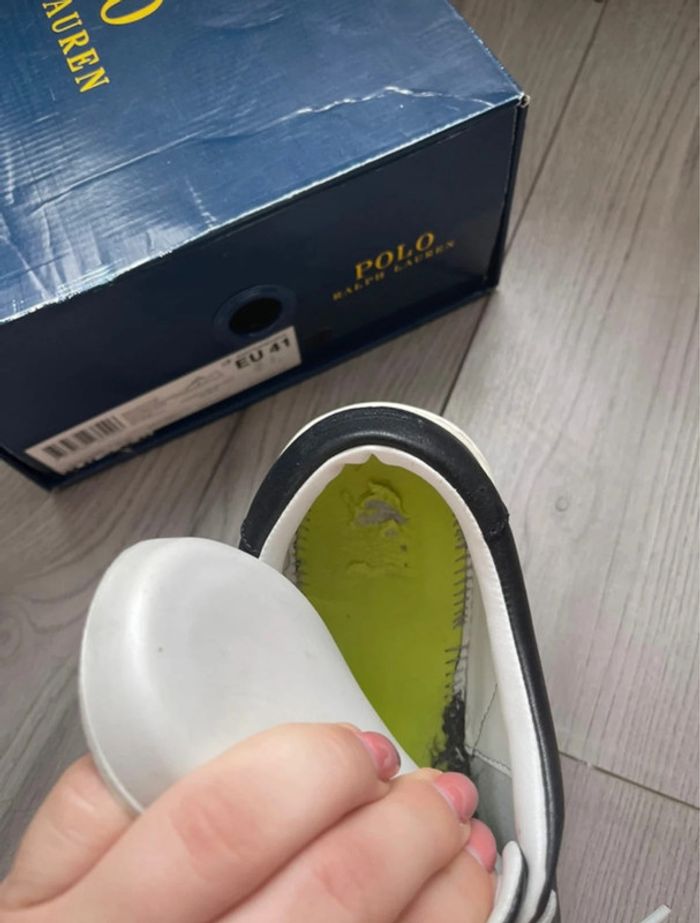 Basket Ralph Lauren noir taille 41 en bon état - photo numéro 6