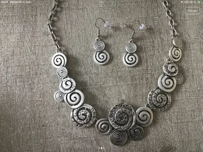 Ensemble original bijoux argentés - photo numéro 2