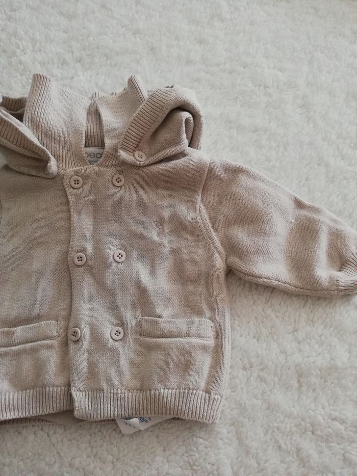 Veste garçon beige obaïbi 1 mois
