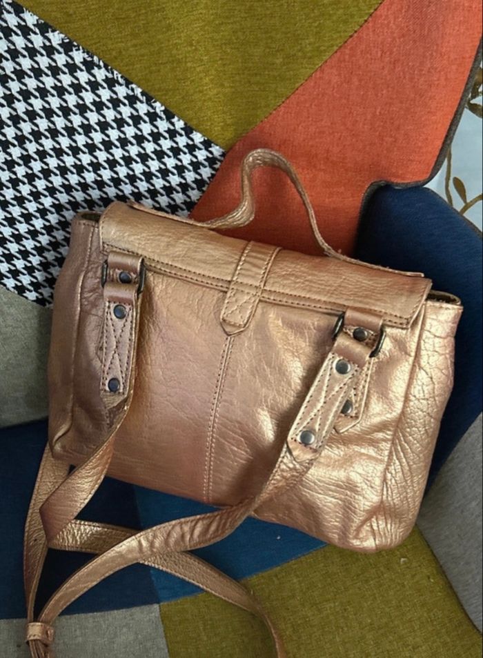 Sac en cuir Paul Marius le corneille doré - photo numéro 2