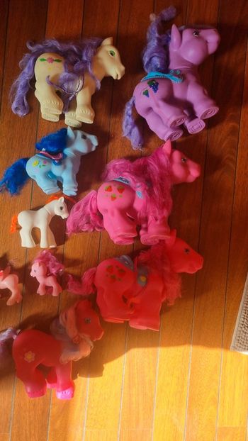 Lot little poney pvc jouet
