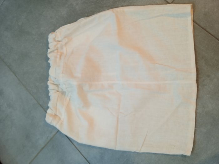 jupe en  pur lin crème et étoile argenté et doré - photo numéro 6