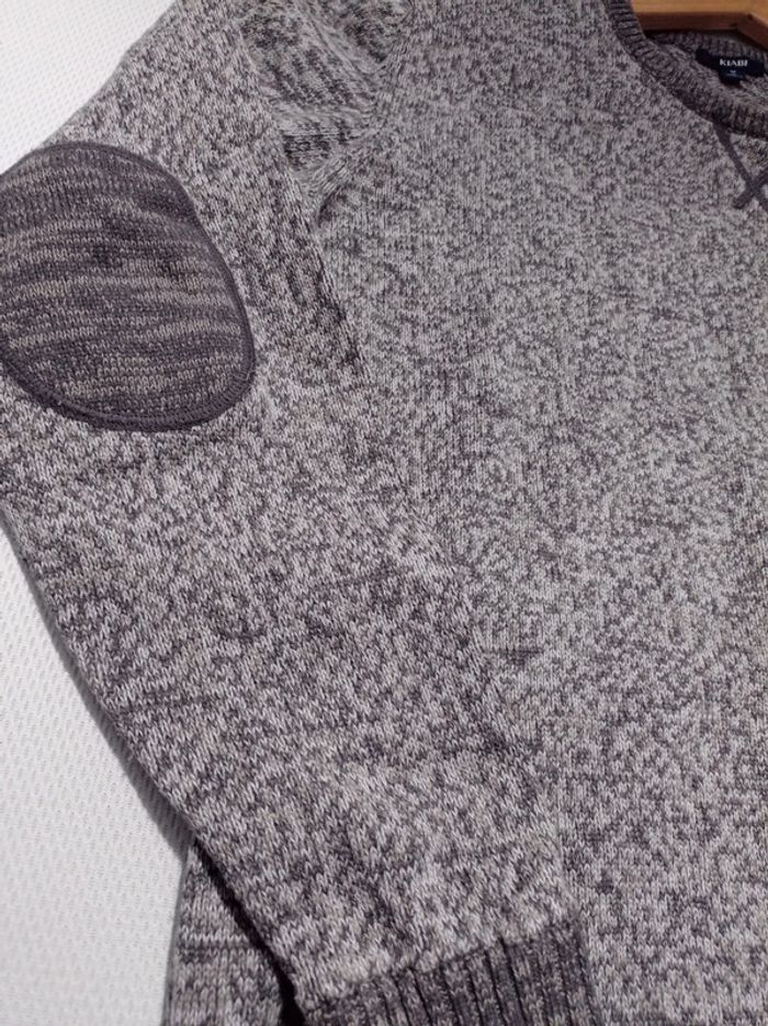 Pull coton gris chiné M - photo numéro 2