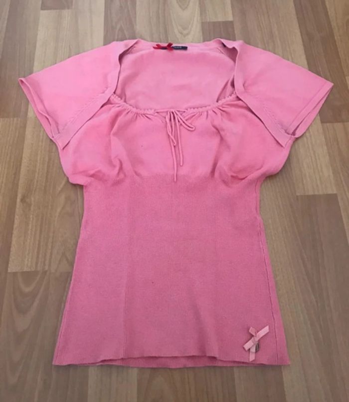 Haut rose Morgan en coton