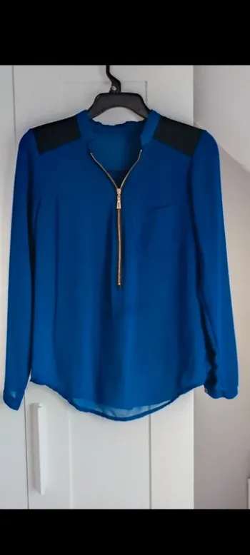 Blouse fluide bleue