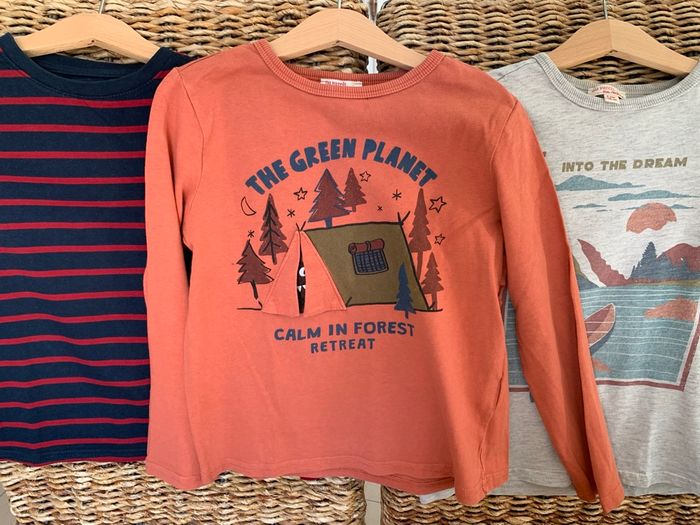 Lot 3 t-shirts m.longues (2 Dpam/1 Kiabi) - photo numéro 2