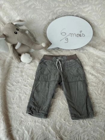 Pantalon velours doublé Garçon 6/9 mois H&M 100% coton