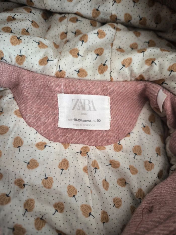 🩷 Superbe manteau duffle-coat rose Zara 18-24 mois 🩷 - photo numéro 4