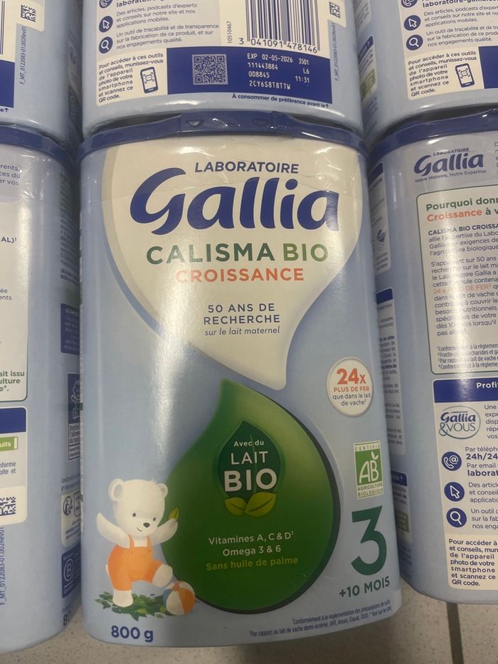 Lot de 6 boites de lait « Galia bio »3eme âge - photo numéro 2
