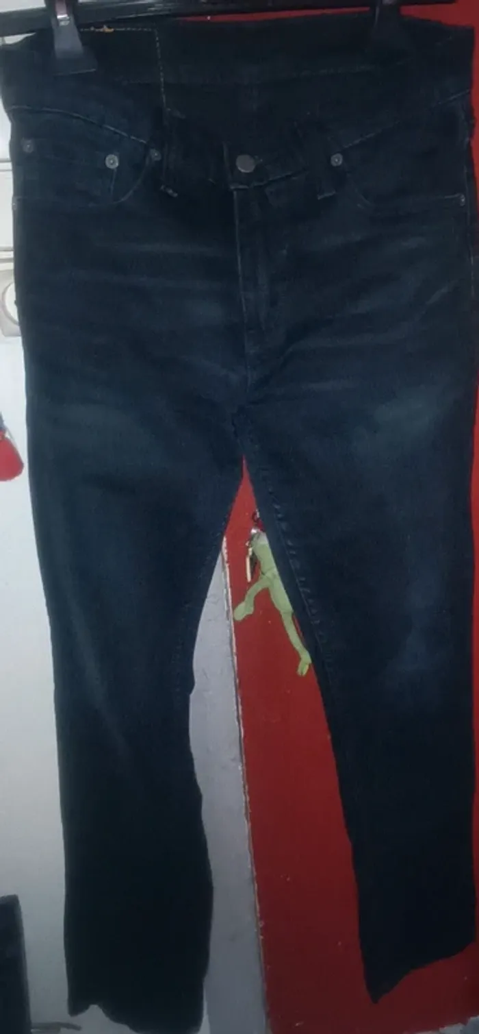 Pantalon jean noir délavé Levi's